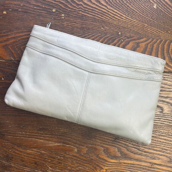 Vintage TJW by Mervyns Zip Top Leather Clutch - Picture 1 of 6